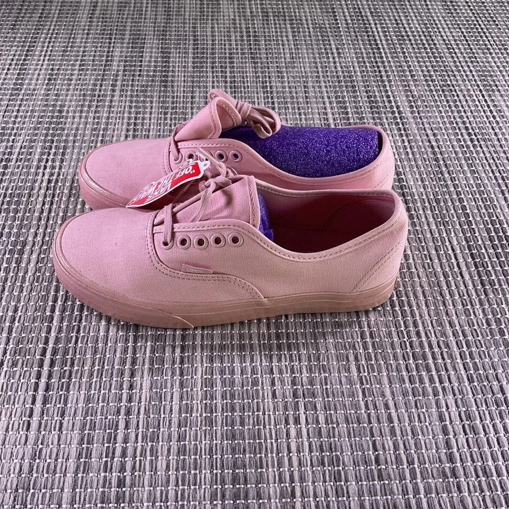 Vans Authentic Classic Sneakers Canvas Shoes Woman Size 8 Men 6.5 Pink On Pink - Picture 5 of 8